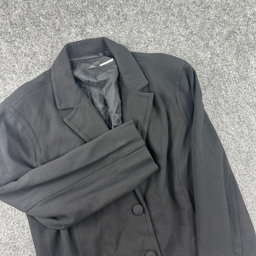 Jax Blazer Large Black Viscose Blend Button Up Mens